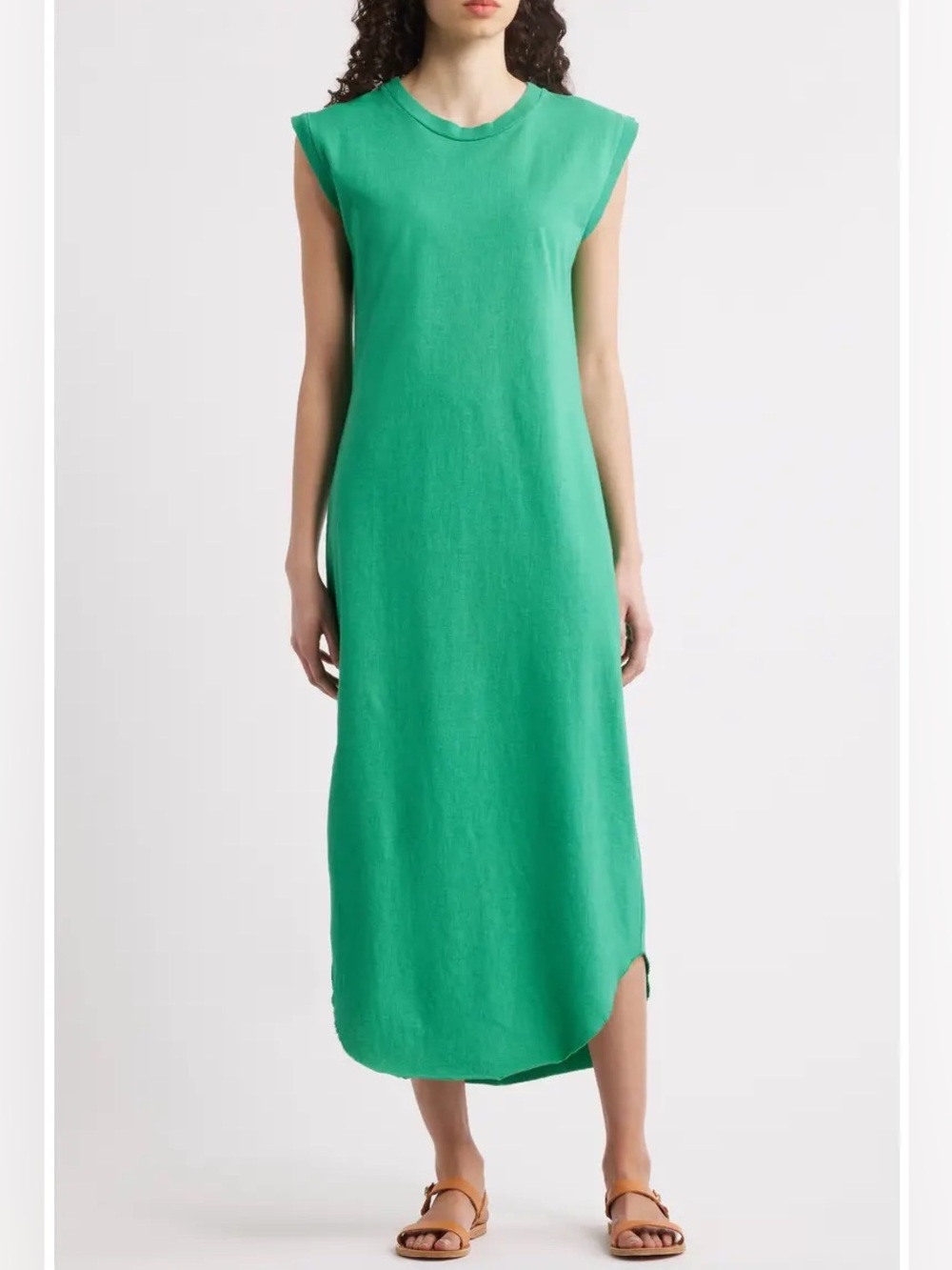 Frank & Eileen CORY Vintage Muscle Tee Maxi Dress Green XS